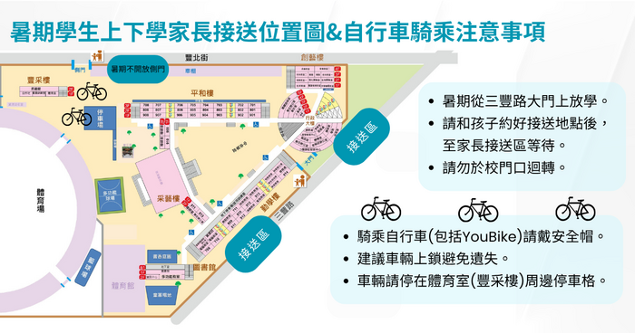接送與自行車圖